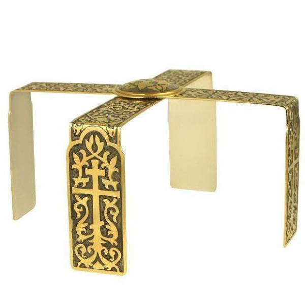 Star with a gilded brass with silver plating and blackening