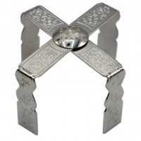 Brass church star with etching