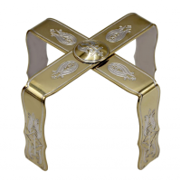 Brass asterisk with fragmentary gilding
