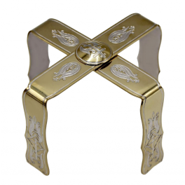 Brass asterisk with fragmentary gilding