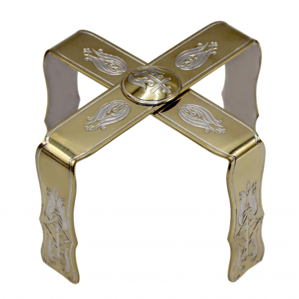 Brass asterisk with fragmentary gilding