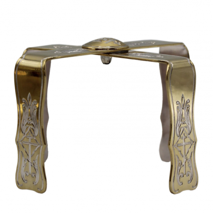 Brass asterisk with fragmentary gilding