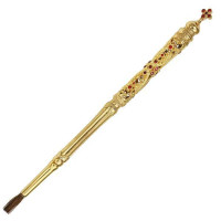 Anointing brush of brass in gilding