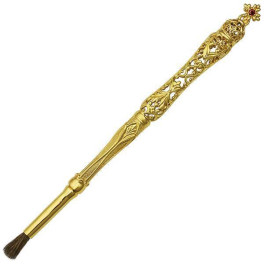 Gilded brass annointing brush