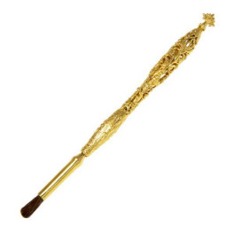 Anointing brush of brass in gilding