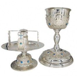 Eucharistic set in silver plated Eucharistic set in silver plated
