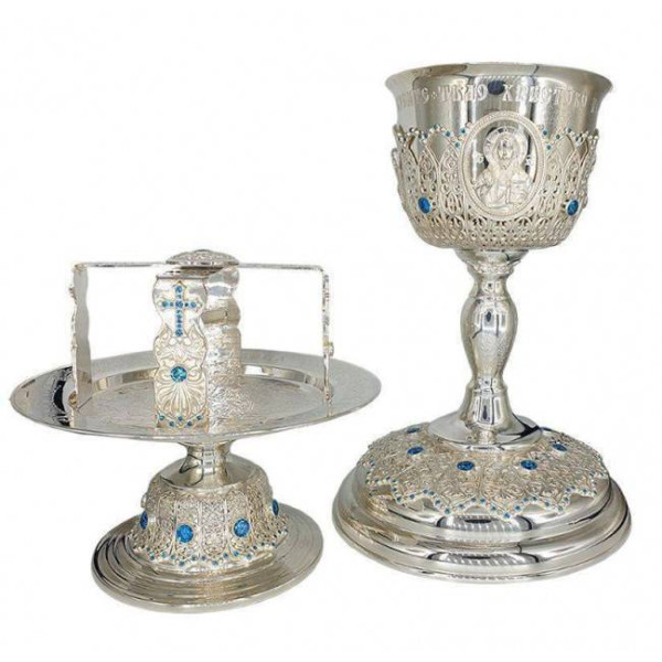 Eucharistic set in silver plated