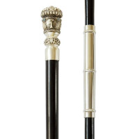 Brass staff for a pries in silver plated with jewelry Brass staff for a pries in silver plated with jewelry