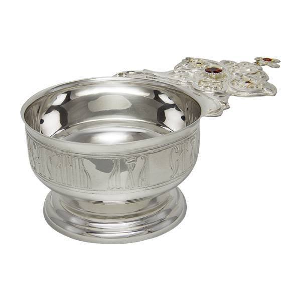 Brass communion ladle with inserts 