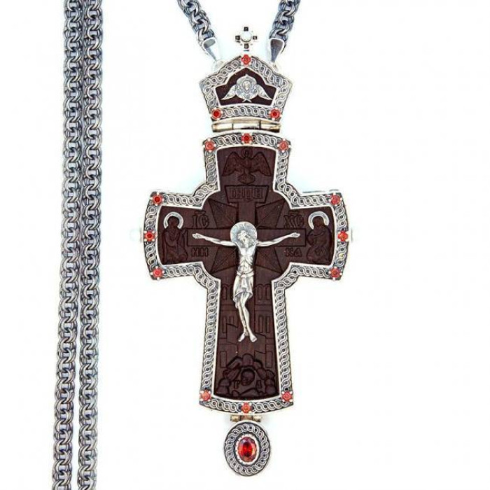 8” PLASTIC Priest cross + matching necklace cross – CopticWoodWork