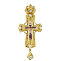 Priest's cross made of gilded brass