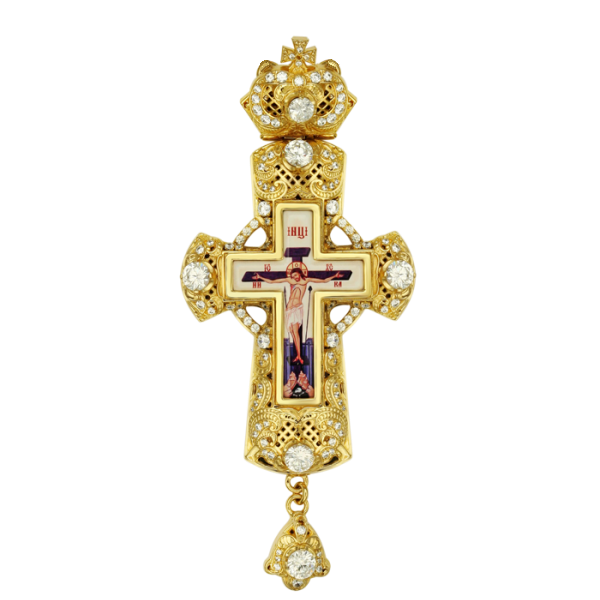 Priest's cross made of gilded brass