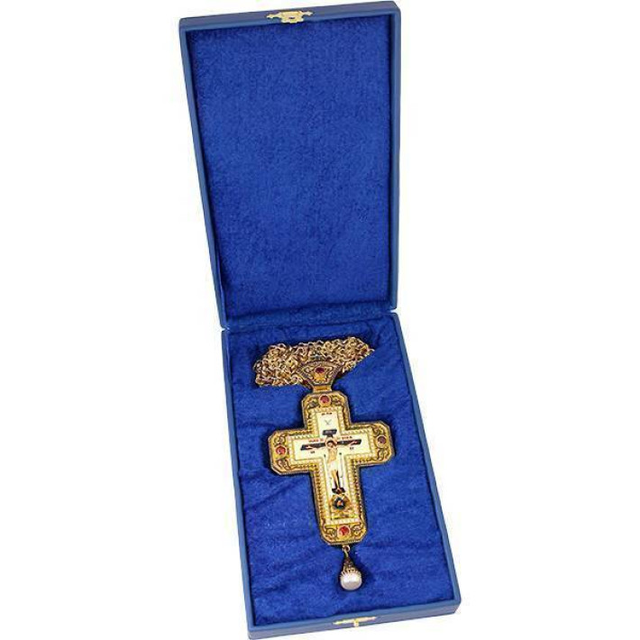 Cross for the priest brass in gilt 