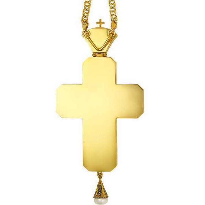 Cross for the priest brass in gilt 