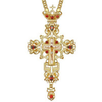 Cross for priest made of brass with chain
