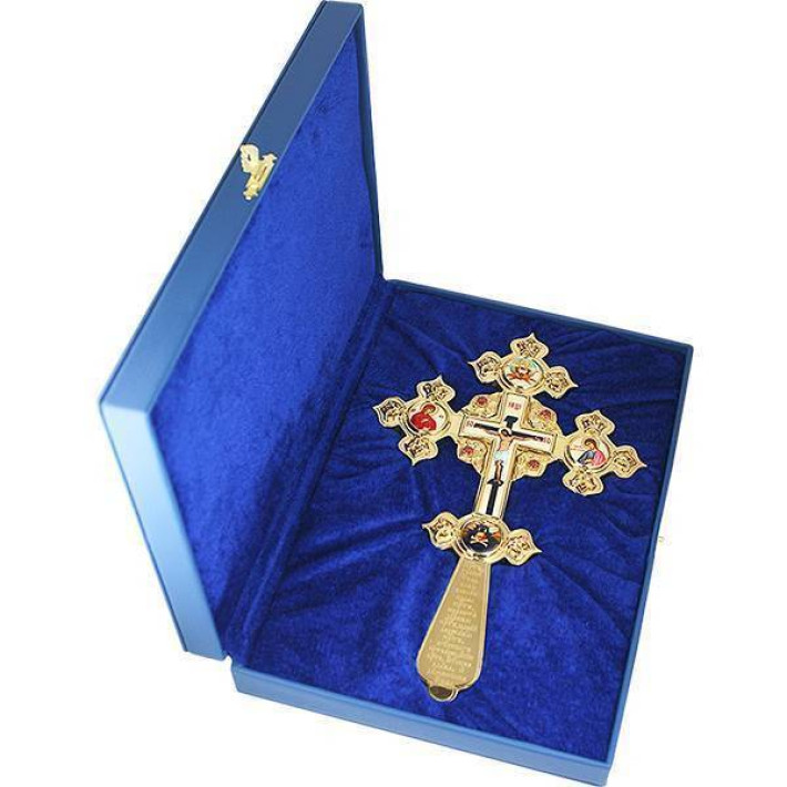 Altar cross gilded brass high-top brass 