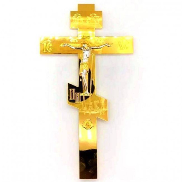 Nika brass water-sanctuary cross in gilding