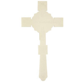 Brass cross with acrylic in gilding