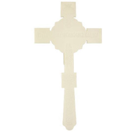 Brass cross with acrylic in gilding