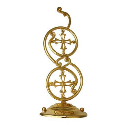 Lampstand bracket made of brass in gold plated