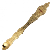Brass communion spoon in gilding
