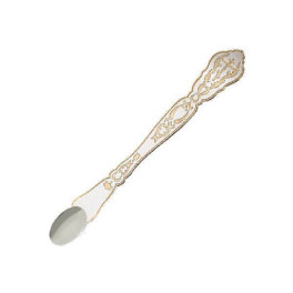 Brass spoon in silver plated and gilt