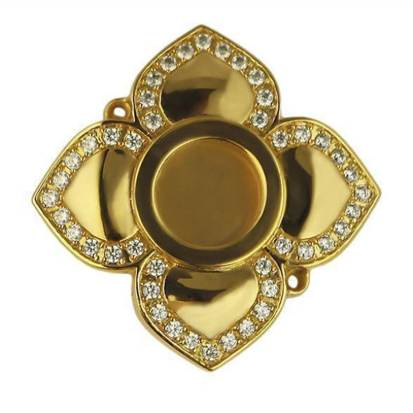 Brass reliquary in gilding