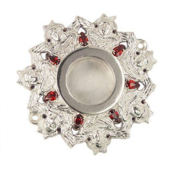 Brass reliquary in silver plating