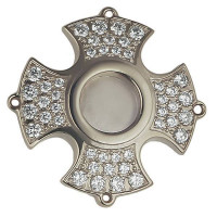 Brass reliquary in silver plating