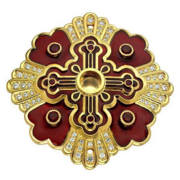 Gilded brass reliquary