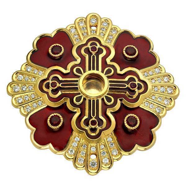 Gilded brass reliquary