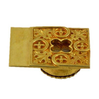 Malý pozlacený mosazný relikviář