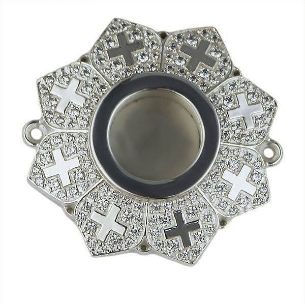 Reliquary made of brass and silver plated