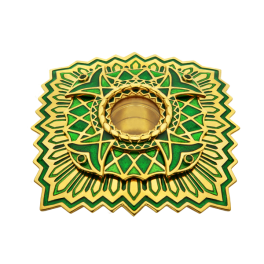 Brass reliquary in gilding with enamel Brass reliquary in gilding with enamel