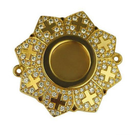 Reliquary made of gilded brass with stones Reliquary made of gilded brass with stones