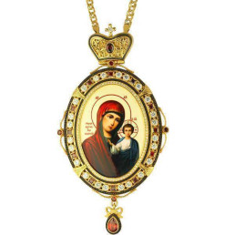 Brass panagia in gilt