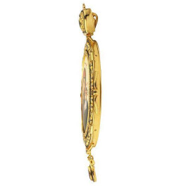 Brass panagia in gilt
