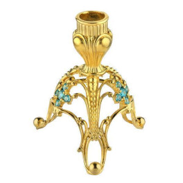 Table candlestick made of gold-plated brass Table candlestick made of gold-plated brass