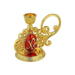 Table candlestick made of gold-plated brass Table candlestick made of gold-plated brass