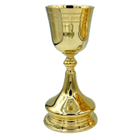 Chalice made of brass 0, 1 liter in gilt