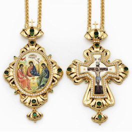 Archbishop's set brass set in gilt with chains