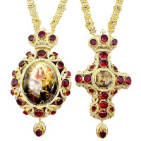 Arcibiskupská mosaz zlacená s řetízky Arcibiskupská mosaz zlacená s řetízky