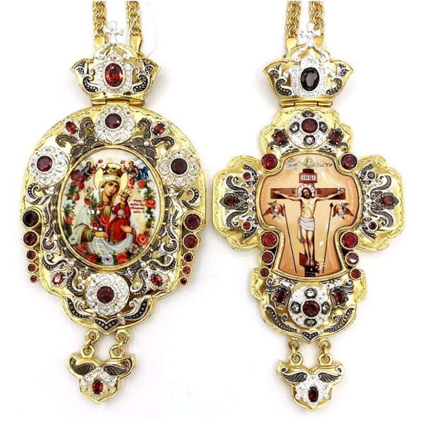 Archbishops set brass set in gilt with niello and chains Archbishops set brass set in gilt with niello and chains