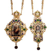 Archbishops set brass set in gilt with enamel and chains