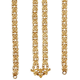 Chain for priests made of brass with silver plating