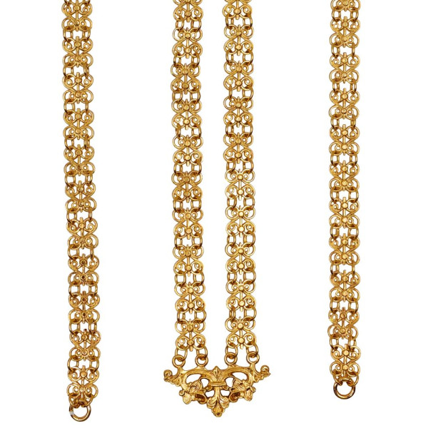 Chain for priests made of brass with silver plating