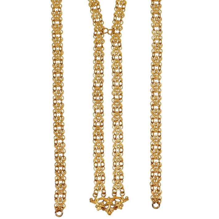 Chain for priests made of brass with silver plating