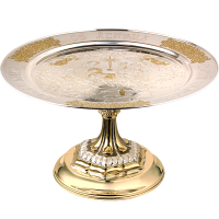 Diskos with a silver-plated brass with gilding