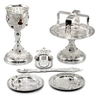 Eucharistic set in silver with a 0.25 litre chalice Eucharistic set in silver with a 0.25 litre chalice