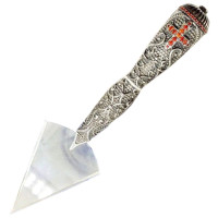 Large brass Spear Lance with inlays and rhodium-plating 